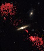 Wide View of Giant Radio Jet Coming From Spiral Galaxy 0313-192