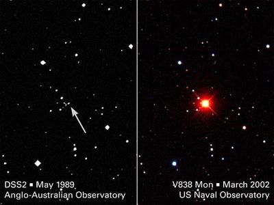 V838 Mon Before and During Outburst