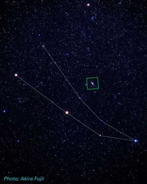 Location of M31 in Andromeda