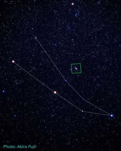 Location of M31 in Andromeda