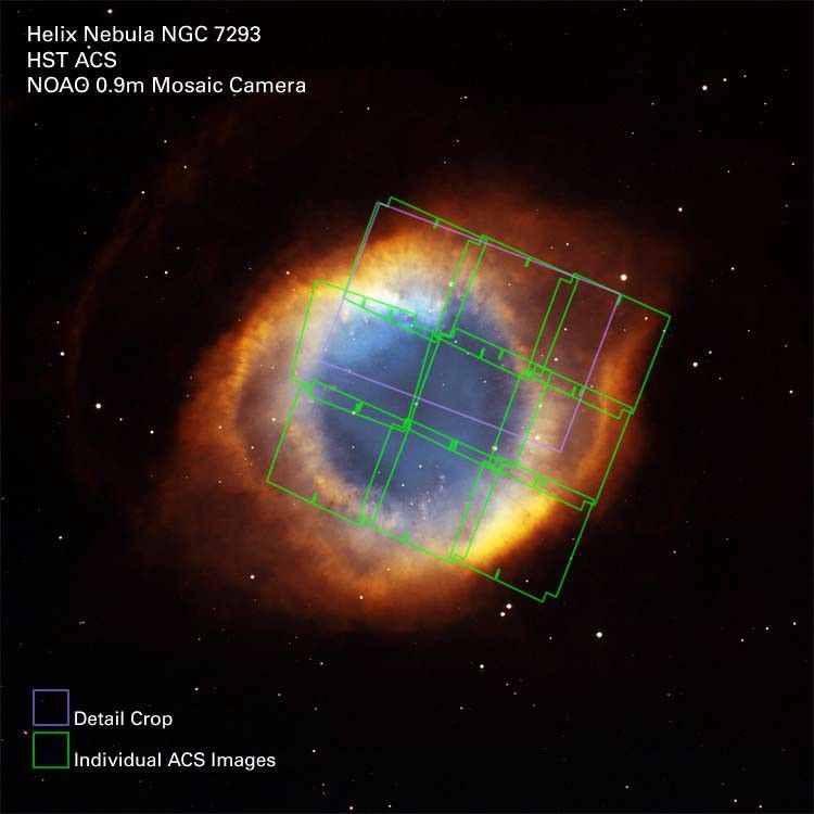 Location of Detail and ACS Exposures on Full Image