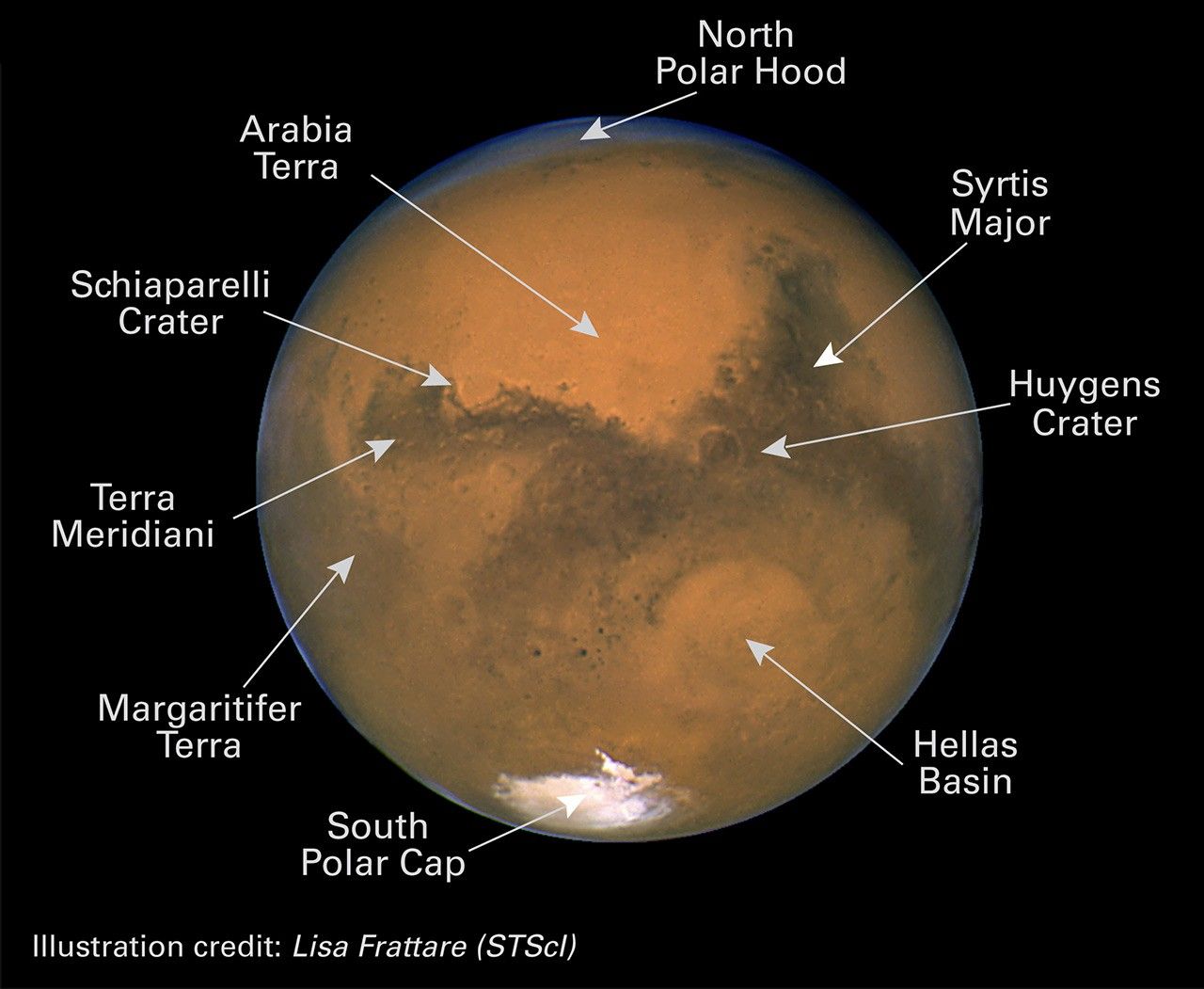 Mars: August 26, 2003 (Annotated)