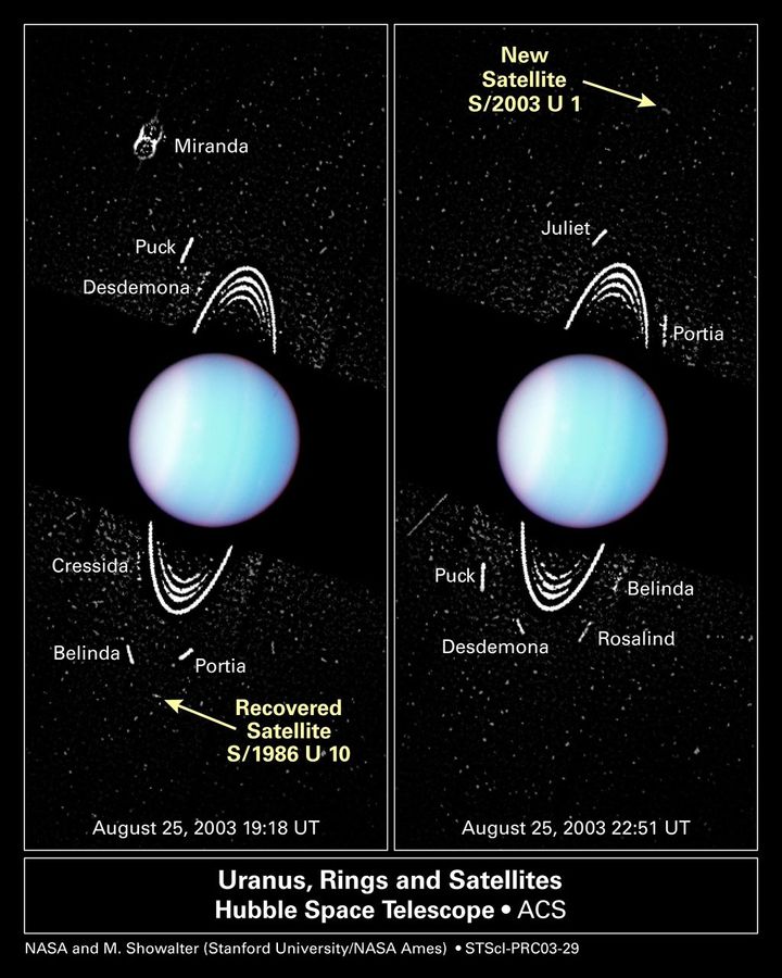 Hubble Spies Tiny Moons Circling Uranus
