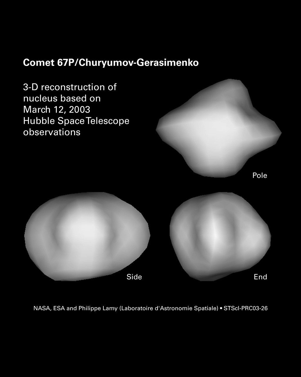 3-D Reconstruction of Comet 67P/Churyumov-Gerasimenko's Nucleus