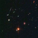 Merging Blue Galaxies (Details from Image of NGC 3370)