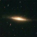 Warped, Edge-On Spiral Galaxy (Details from Image of NGC 3370)