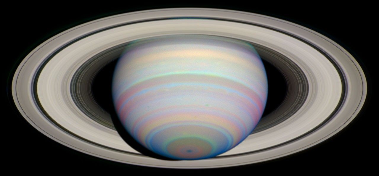 Saturn's Rings in Infrared Light