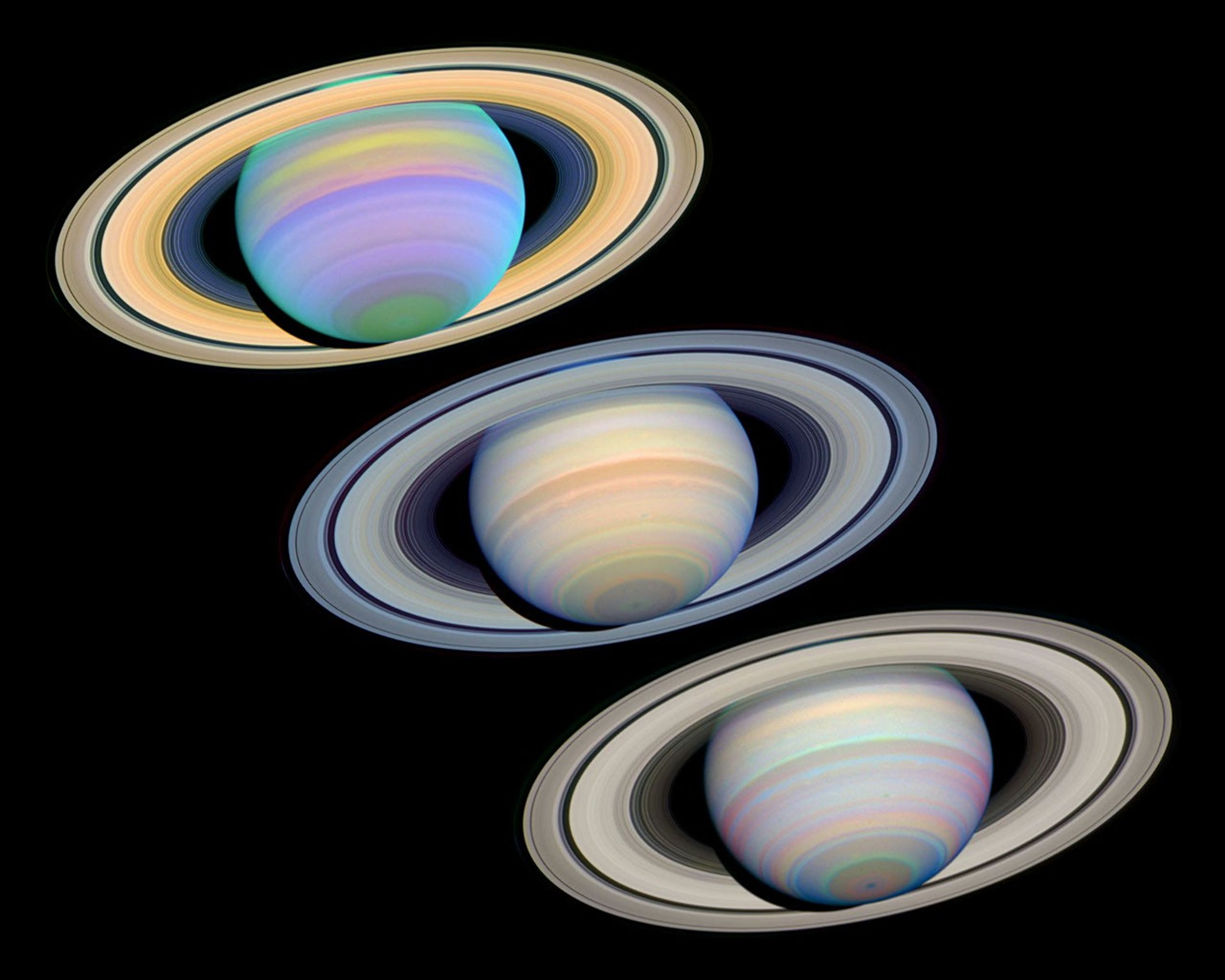Saturn With Rings Tilted Toward Earth