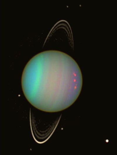 Rings and Moons Circling Uranus