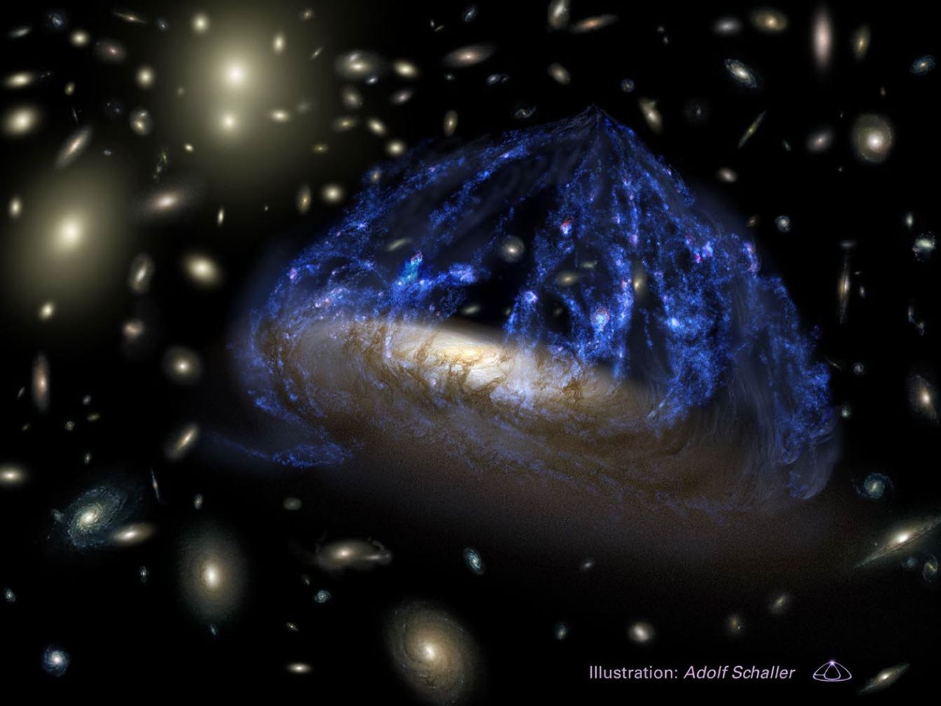 Artist's View of C153 in Abell 2125 (original, uncropped)
