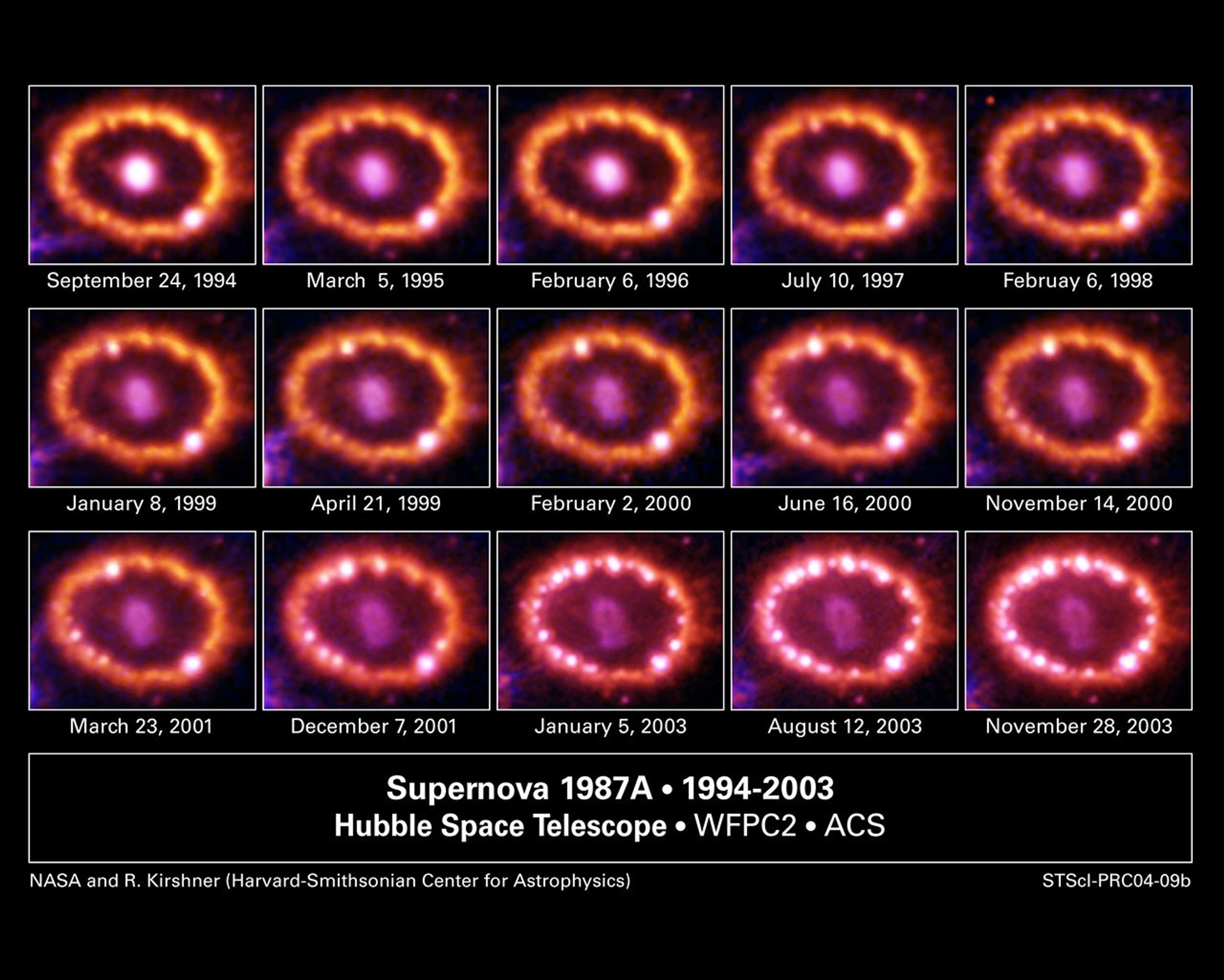 Hubble Supernova 1987A Scrapbook (1994-2003)