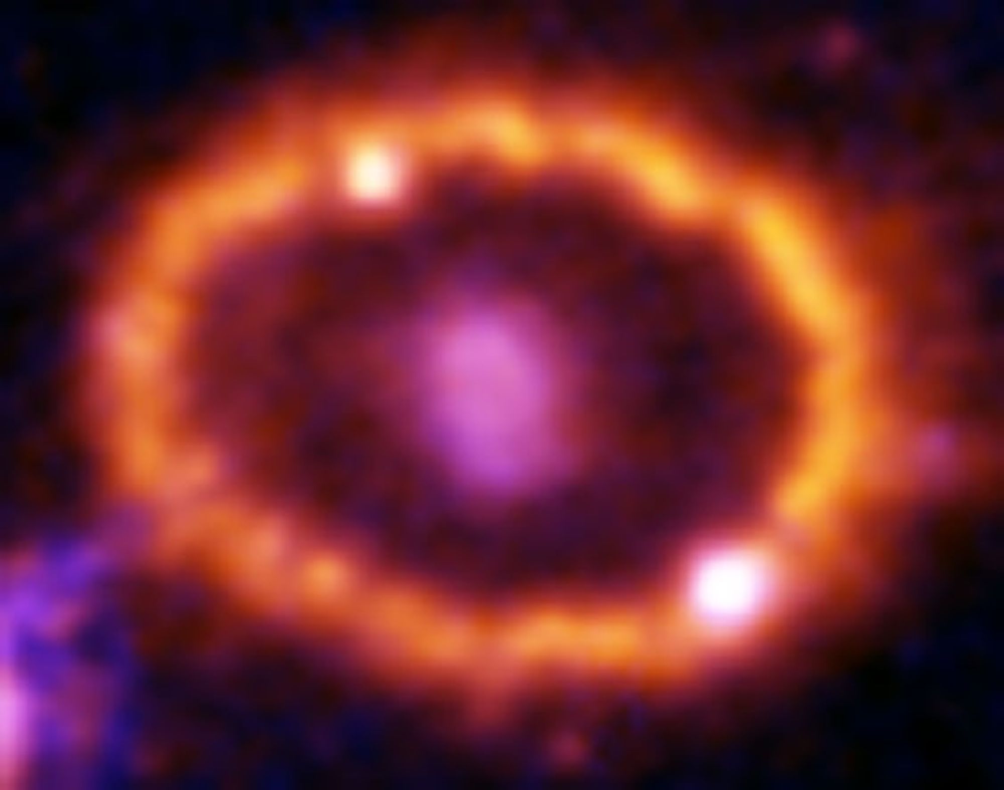 Ring Around Supernova 1987A (SN1987A) - April 2, 1999