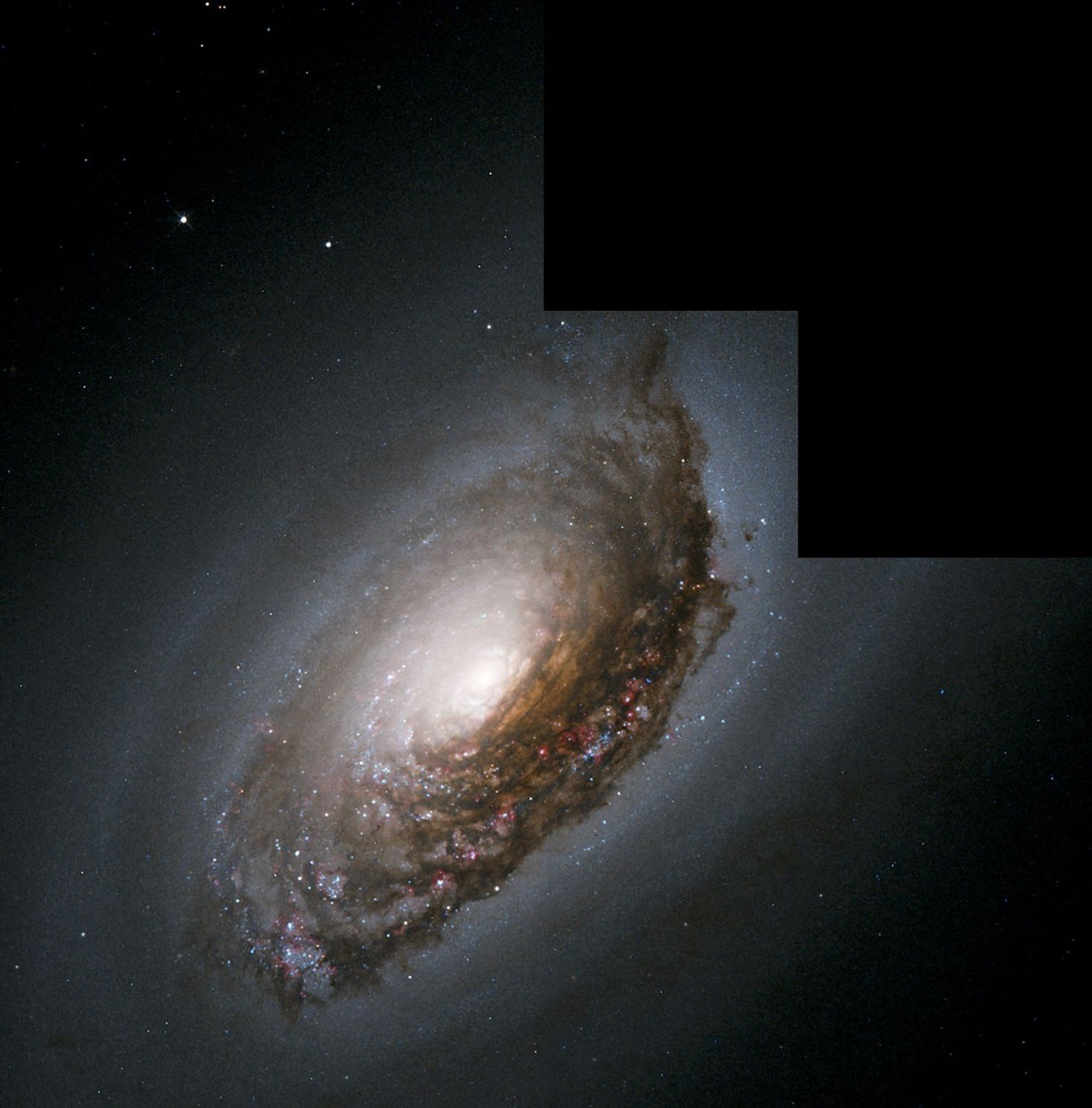 HST Image Overlay on Ground-based Image
