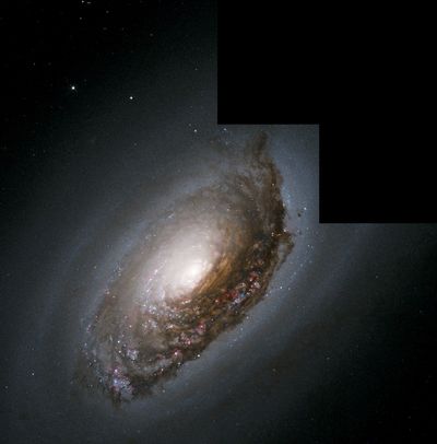 HST Image Overlay on Ground-based Image