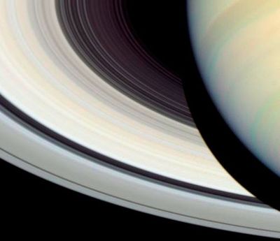 Detail of Saturn’s Rings, Disk and Shadow