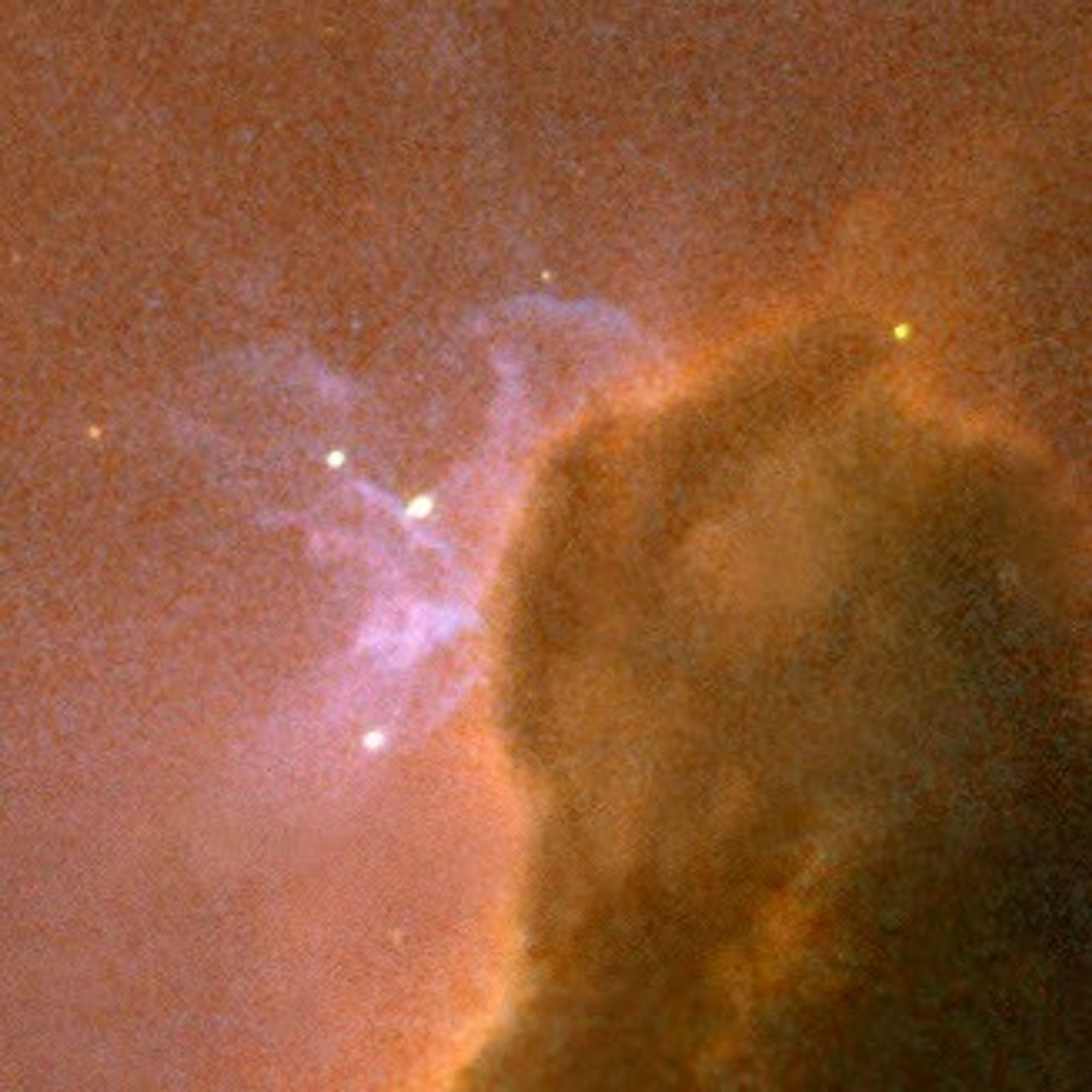 Closeup of Filamentary Structure in Trifid Nebula
