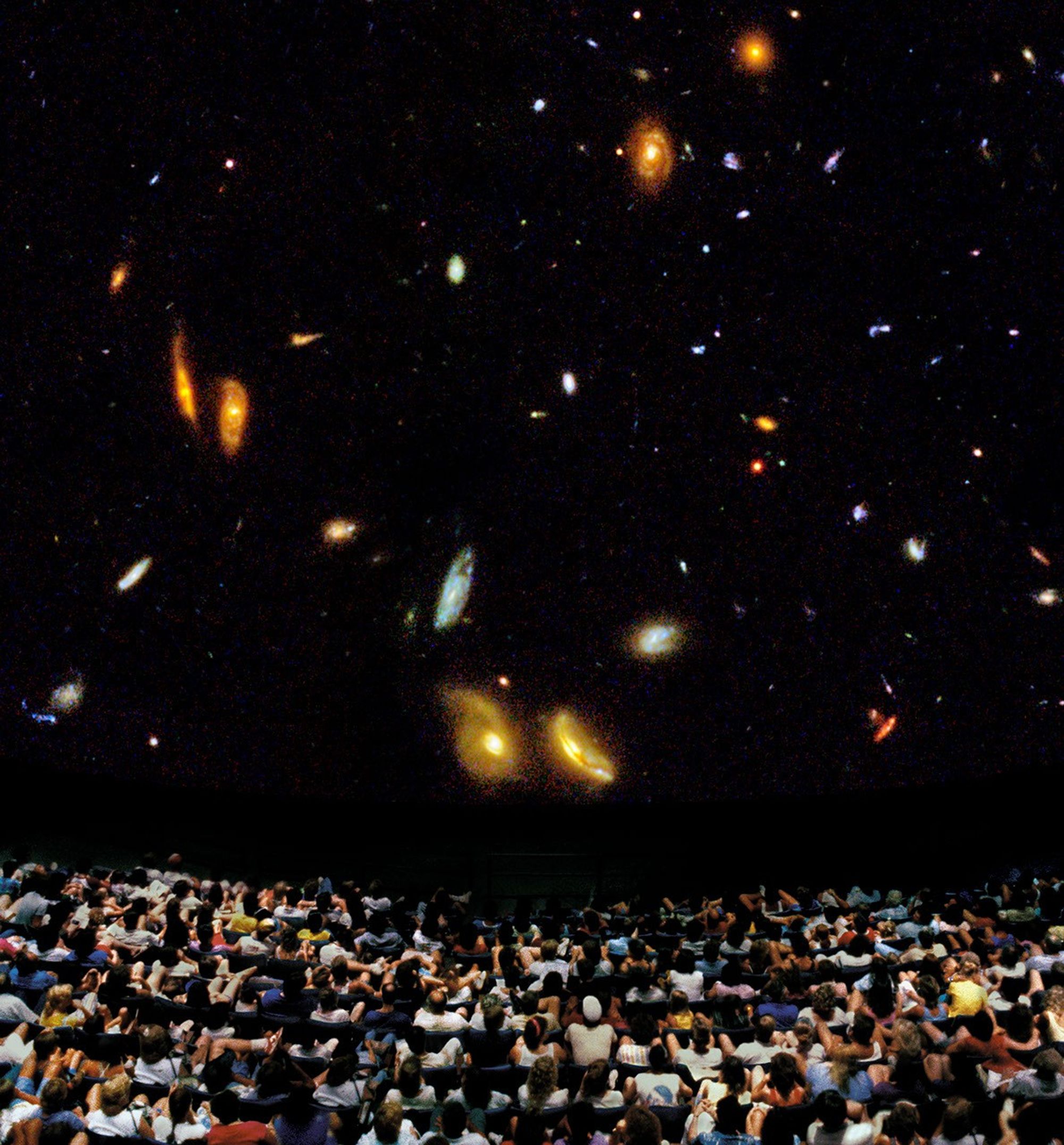 Audience Viewing Award-Winning Hubble IMAX Film (Photo Illustration)
