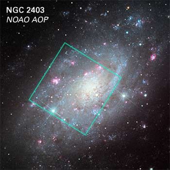 NGC 2403: Ground-based and Hubble View