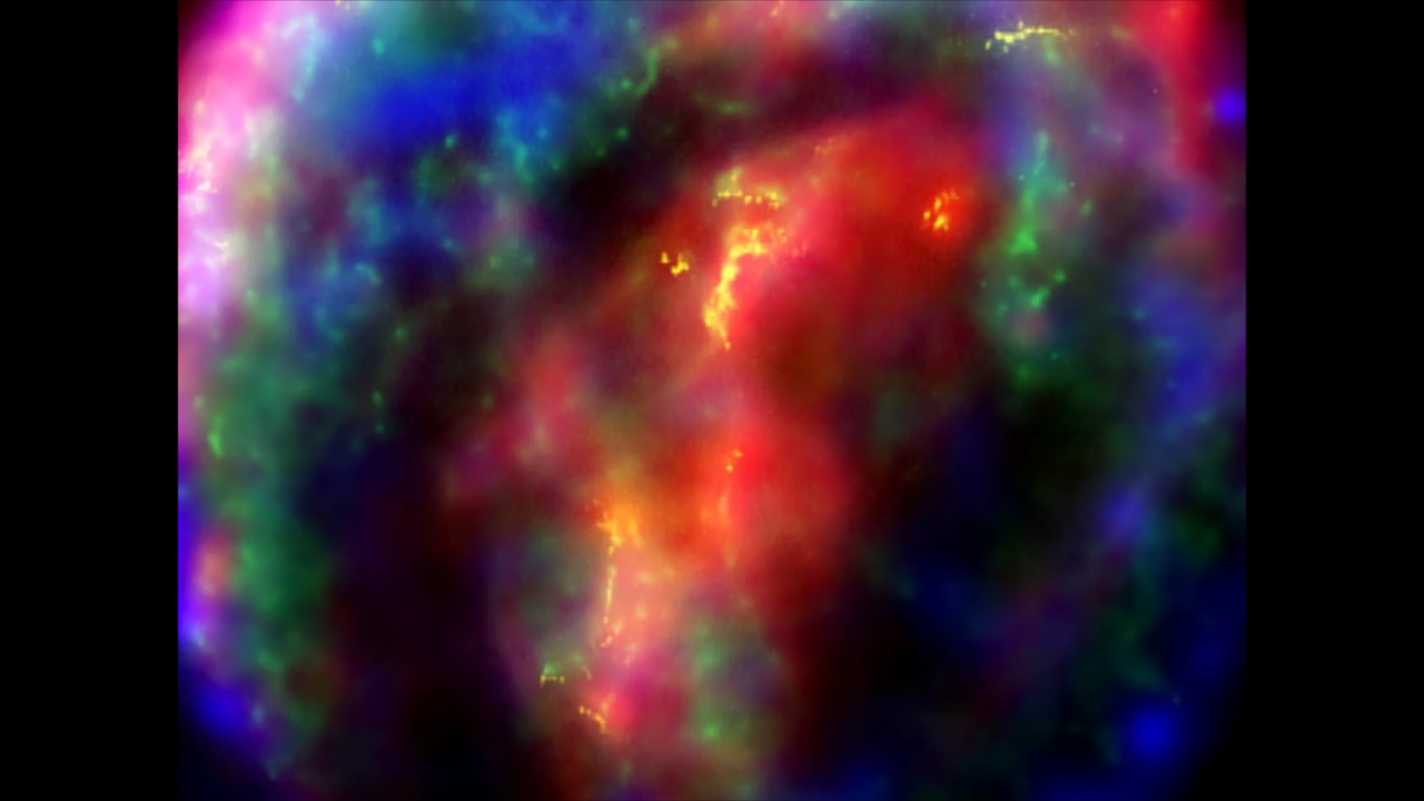 Chandra, Hubble, Spitzer Composite View of Kepler's supernova