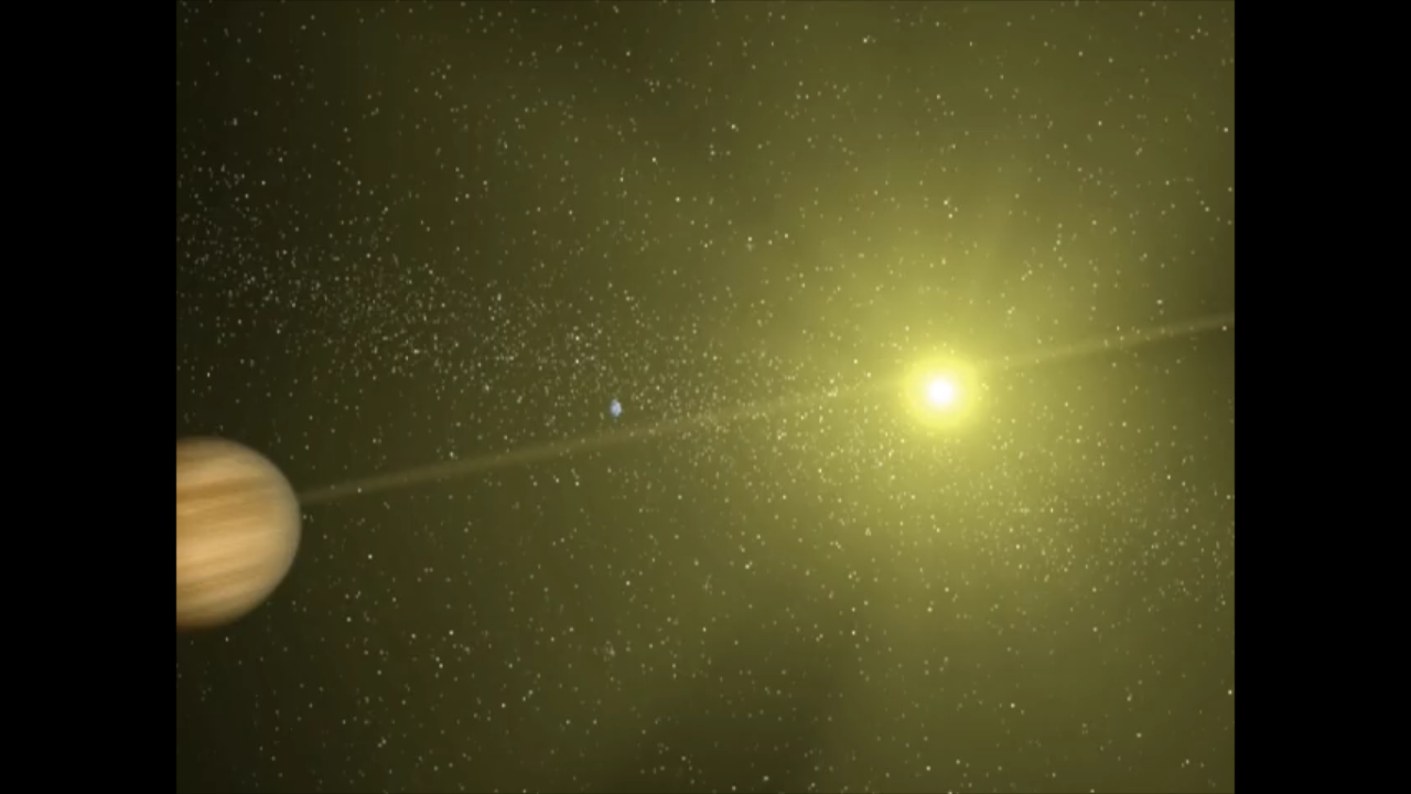 Artist's Concept of a Debris Disk Outside a Planetary System