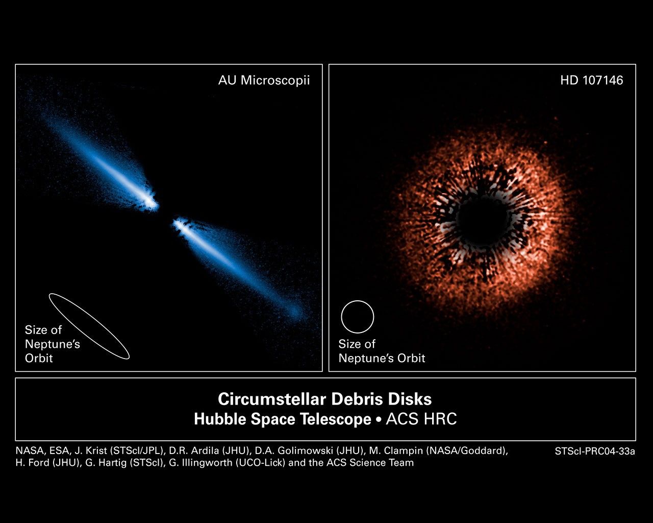 Debris Disks Around Sun-Like Stars AU Microscopii and HD 107146