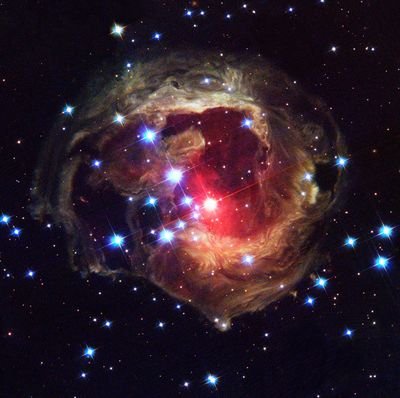 Light Echoes From Red Supergiant Star V838 Monocerotis – October 2004