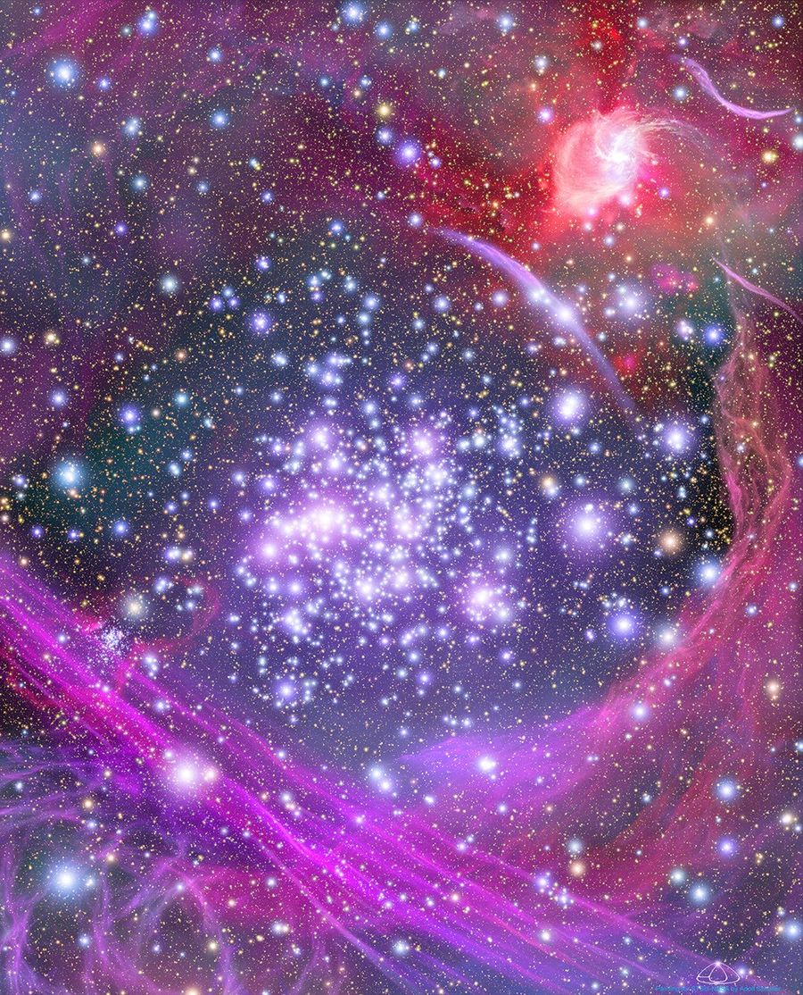 Artist's Concept of the Arches Cluster