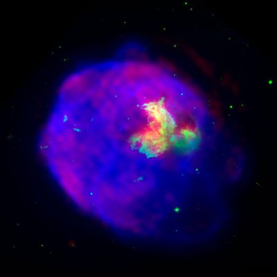 Supernova Remnant LMC N 63A in X-Ray, Optical and Radio Radiation