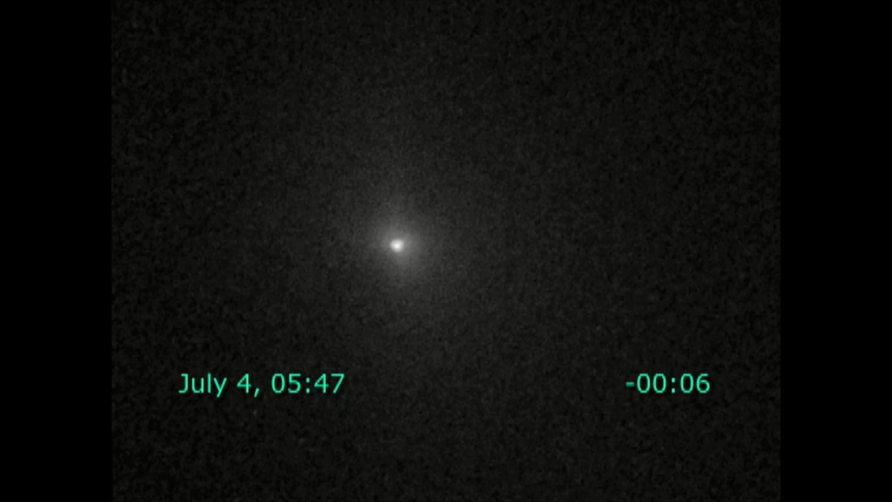 Time-lapse of Expanding Debris from Comet – July 4–5 (Annotated)