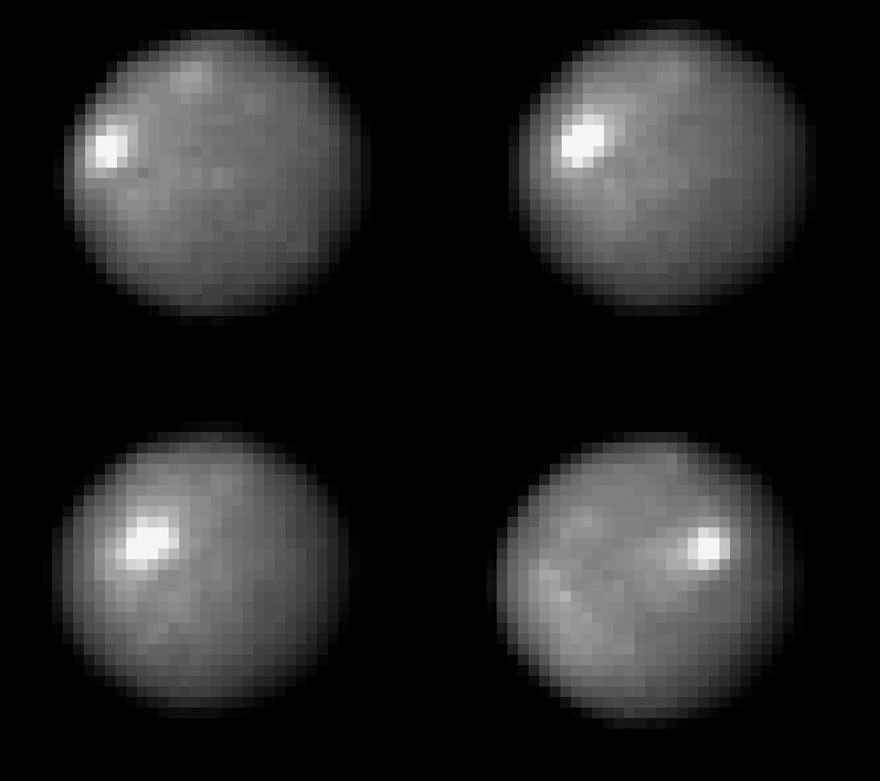Images of the Asteroid Ceres As It Rotates One Quarter