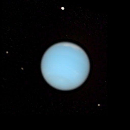 Neptune - Natural Color with Satellites