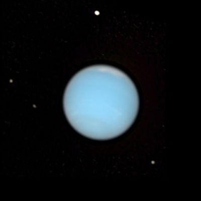 Neptune – Natural Color with Satellites