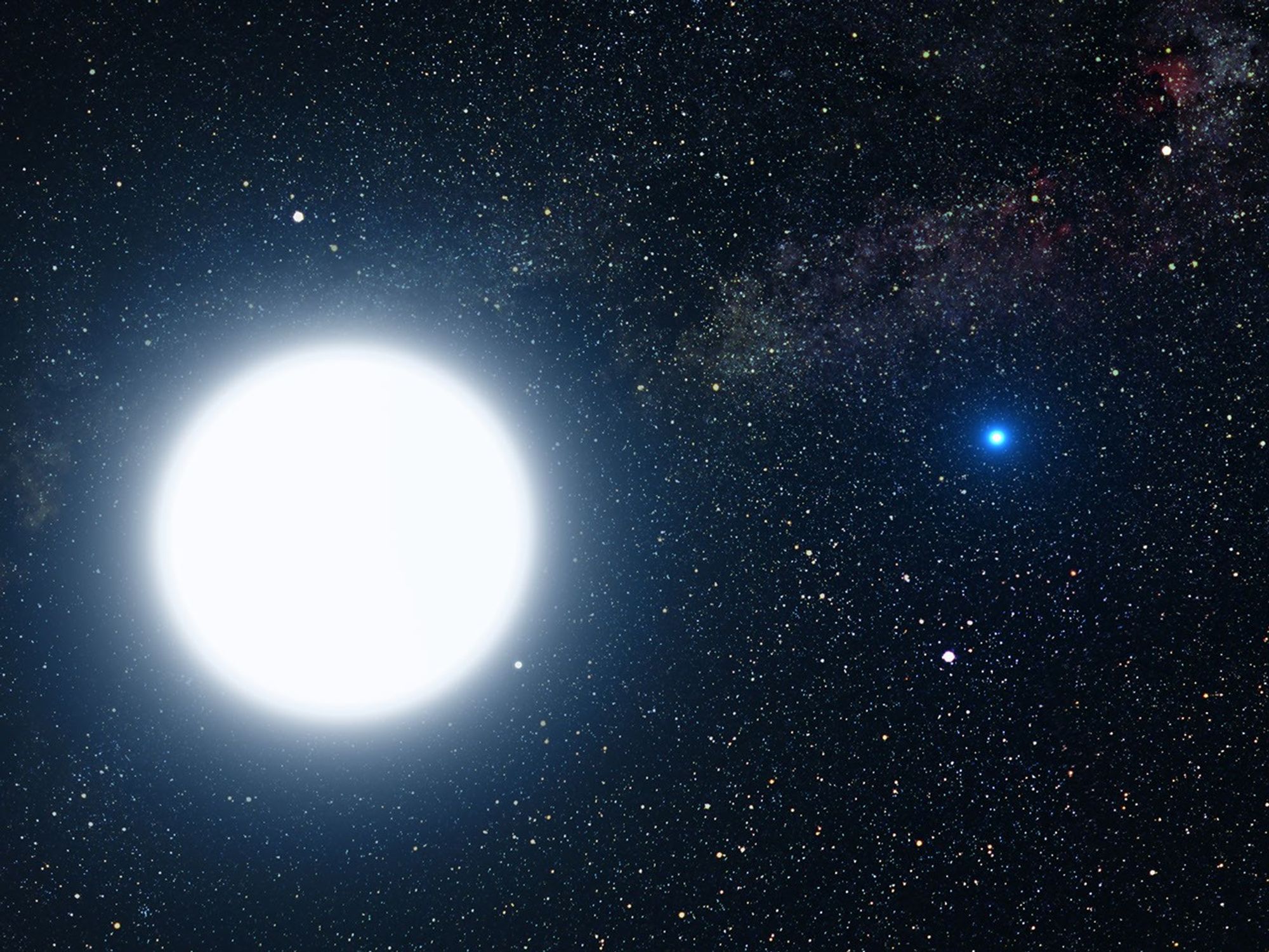 An Artist's Impression of Sirius A and Sirius B