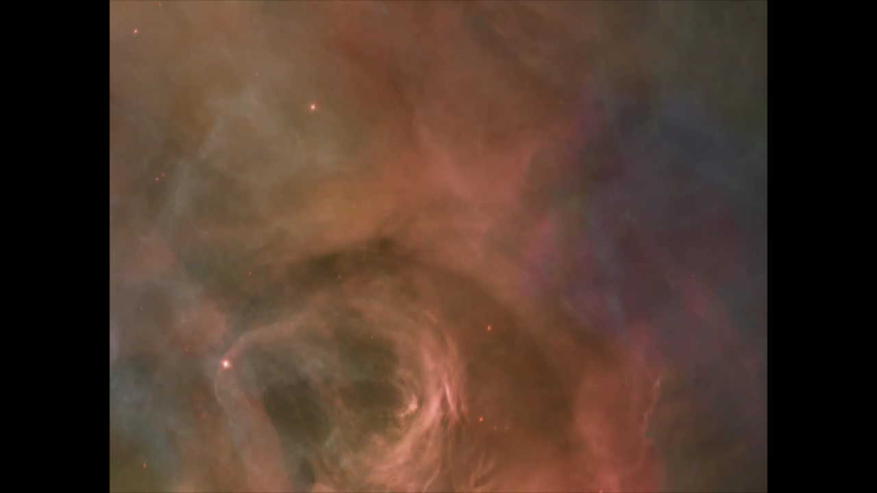 Close-up Region of Bow Shocks in Orion Nebula