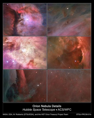 Close-Up Images of the Orion Nebula