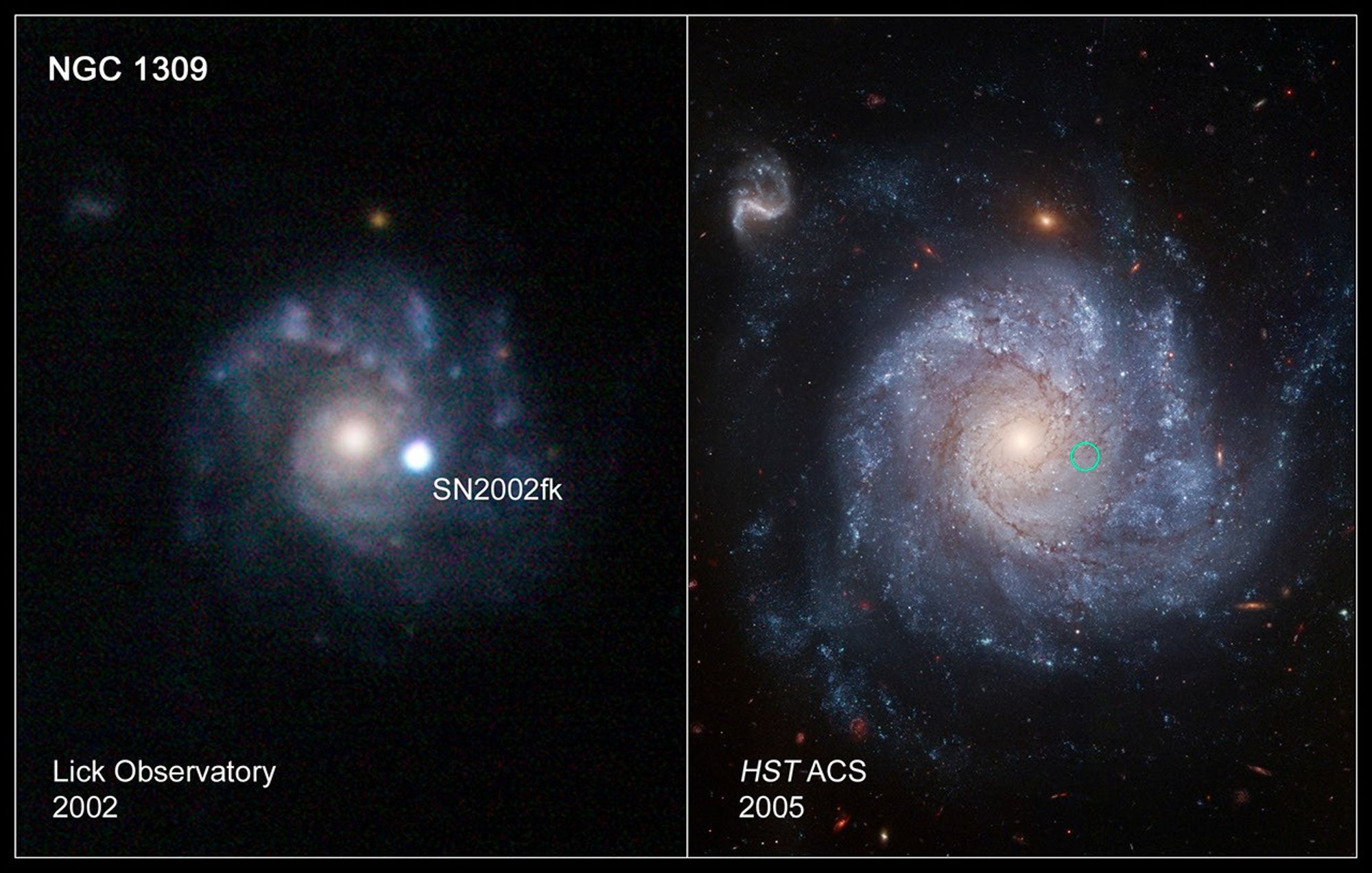 Lick Observatory Ground-Based Image of SN2002fk in NGC 1309