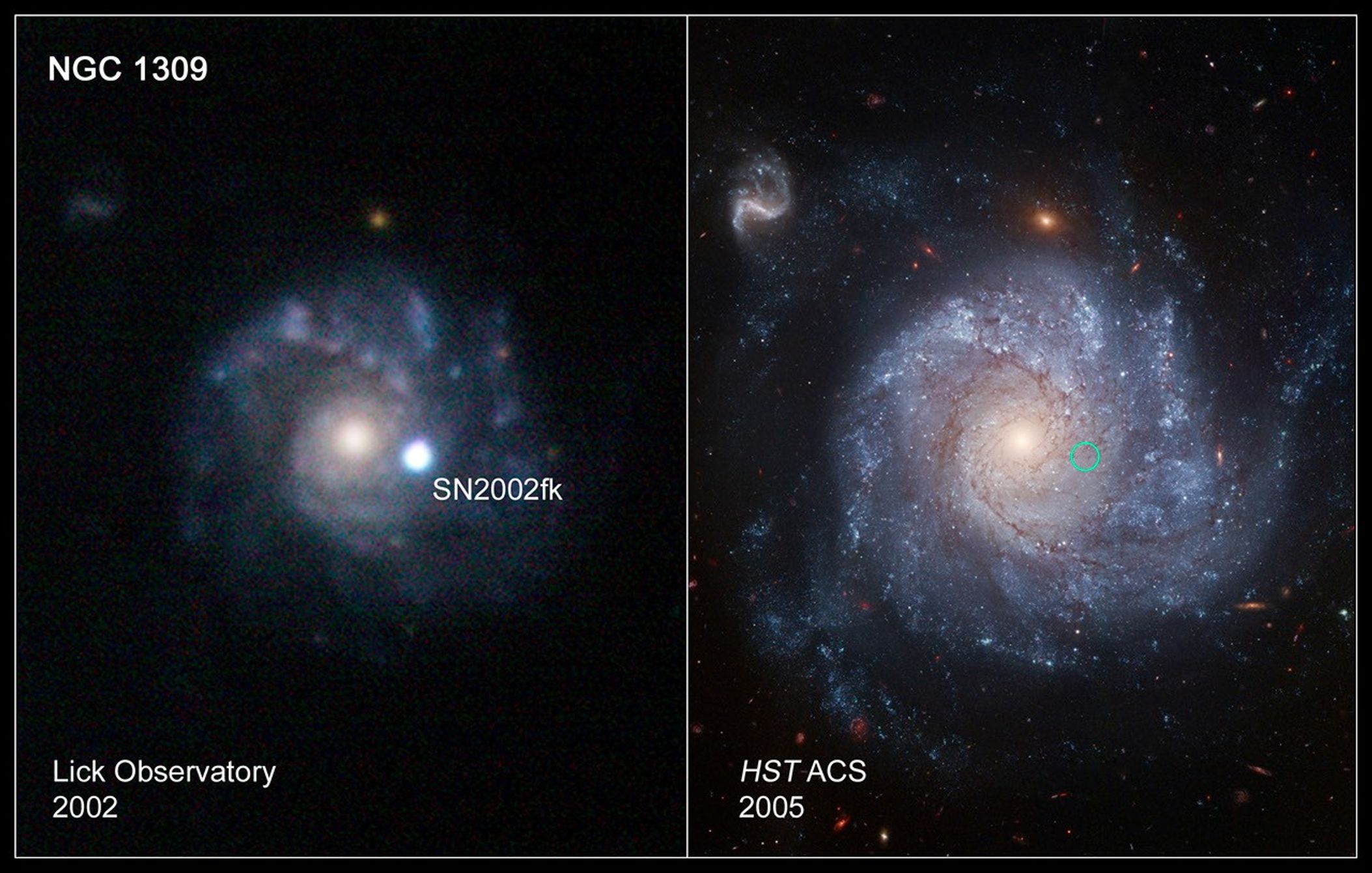 Lick Observatory Ground-Based Image of SN2002fk in NGC 1309