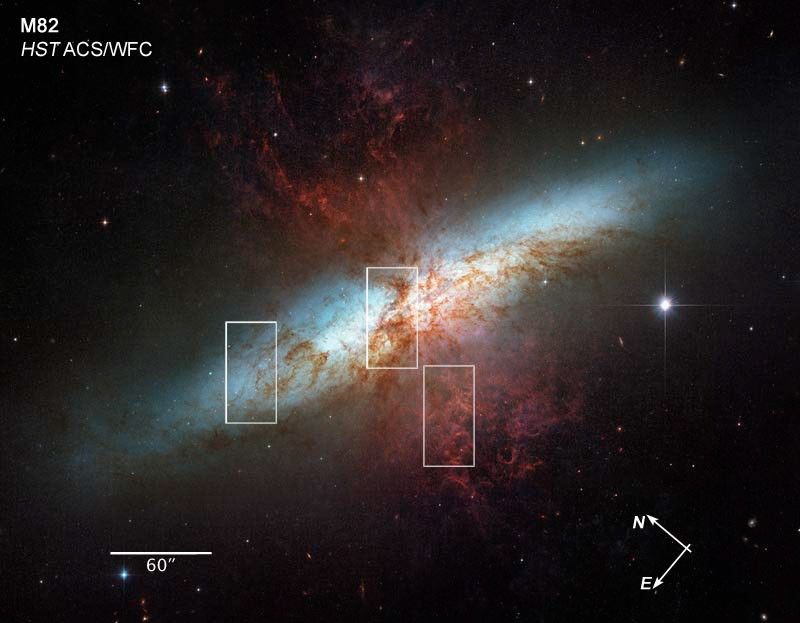 Compass and Sacle File for Detailed Images of M82