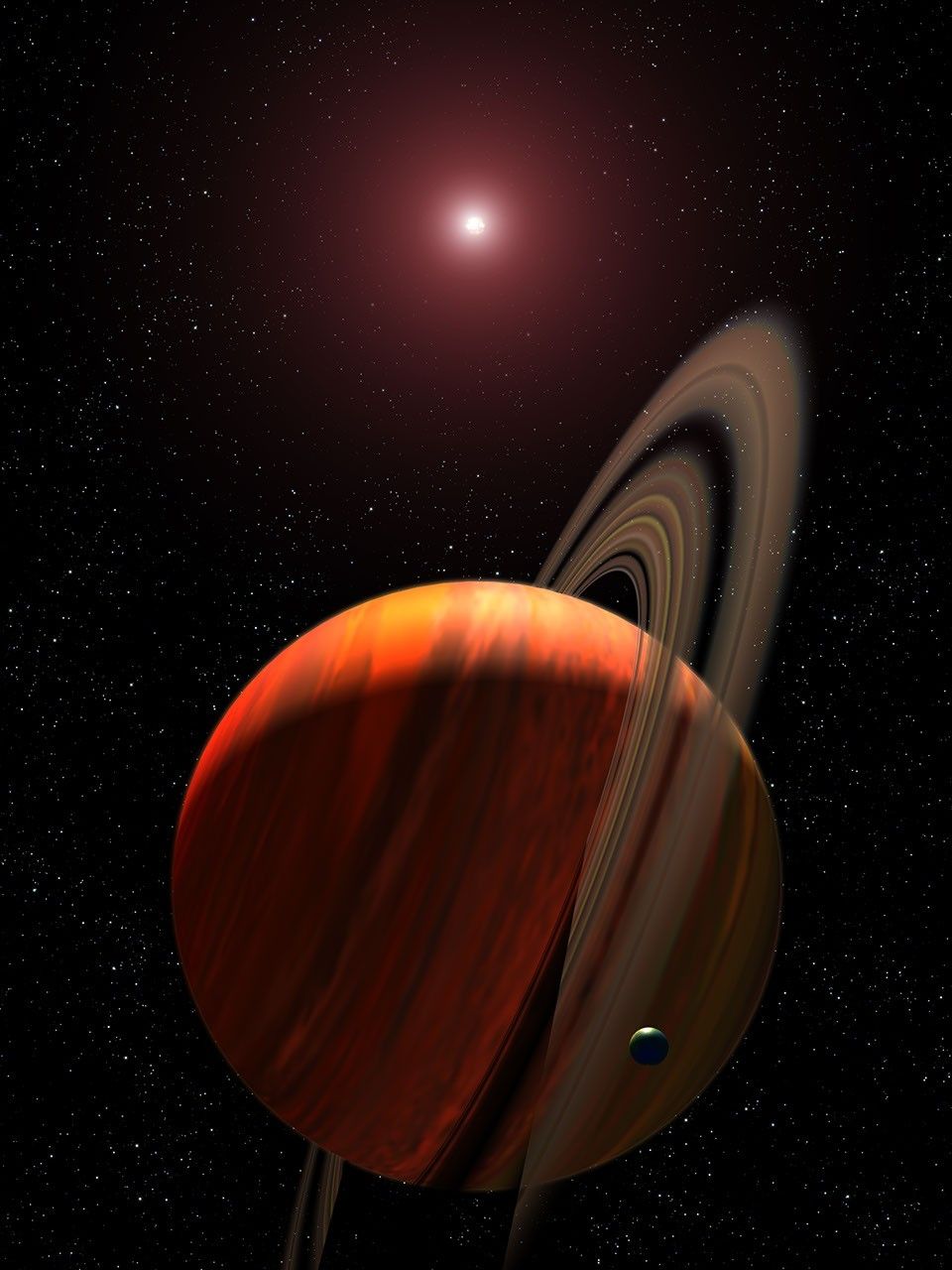 Artist's View of Planet Around a Red Dwarf
