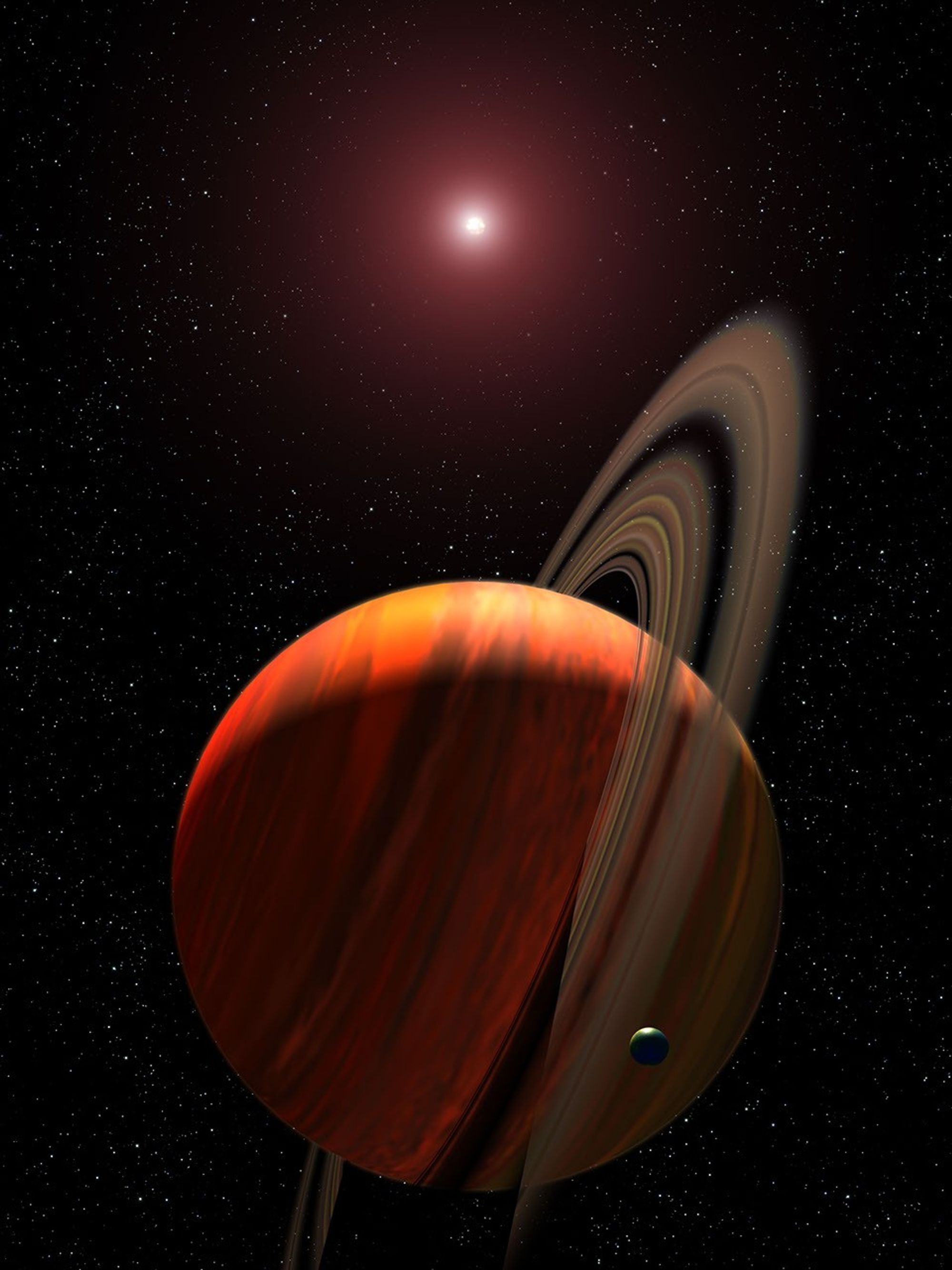 Artist's View of Planet Around a Red Dwarf
