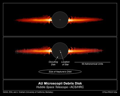 Hubble’s Snapshot of Debris Disk Around Young Star