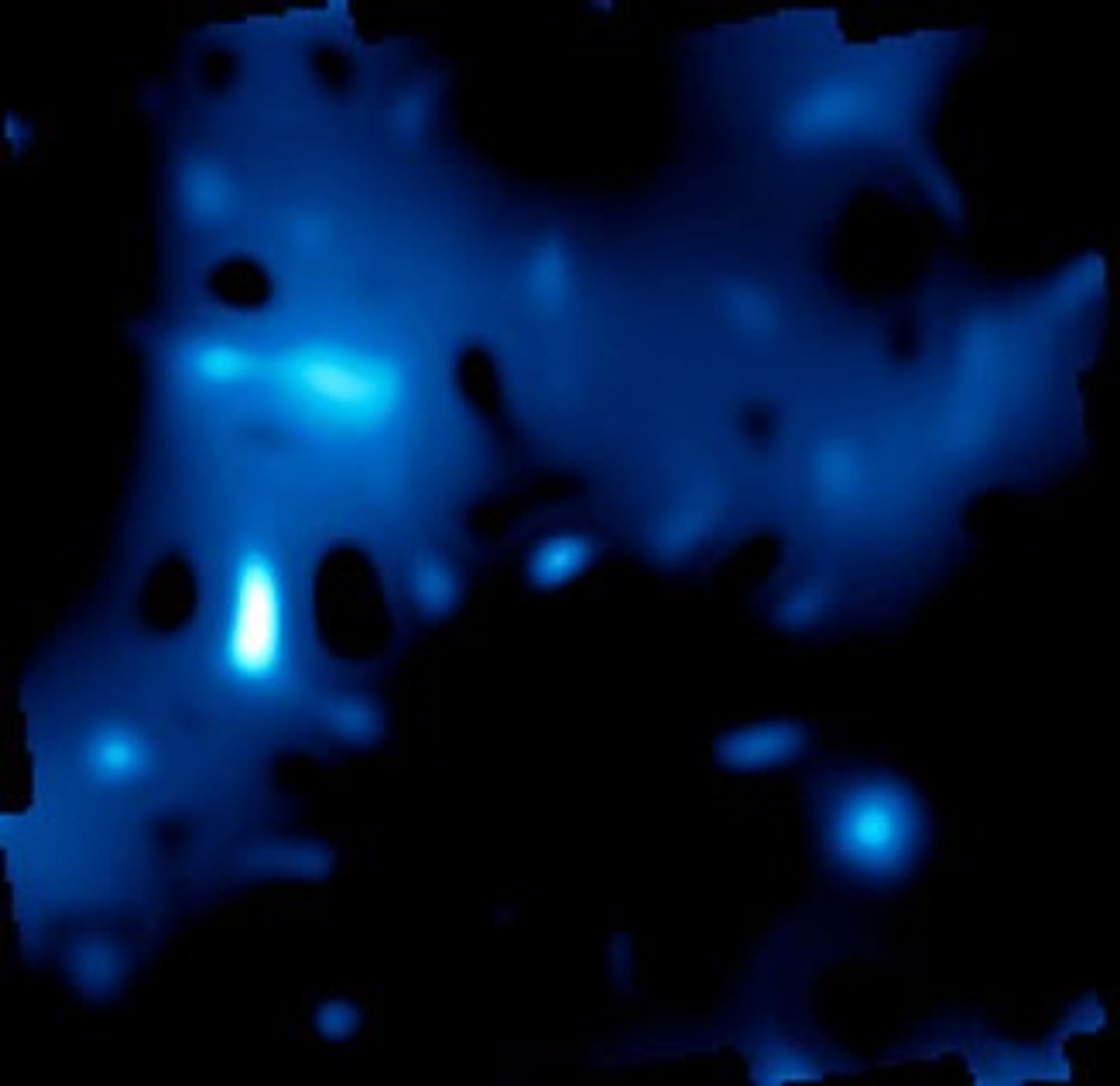 Distribution of Dark Matter - 3.5 Billion Years Ago