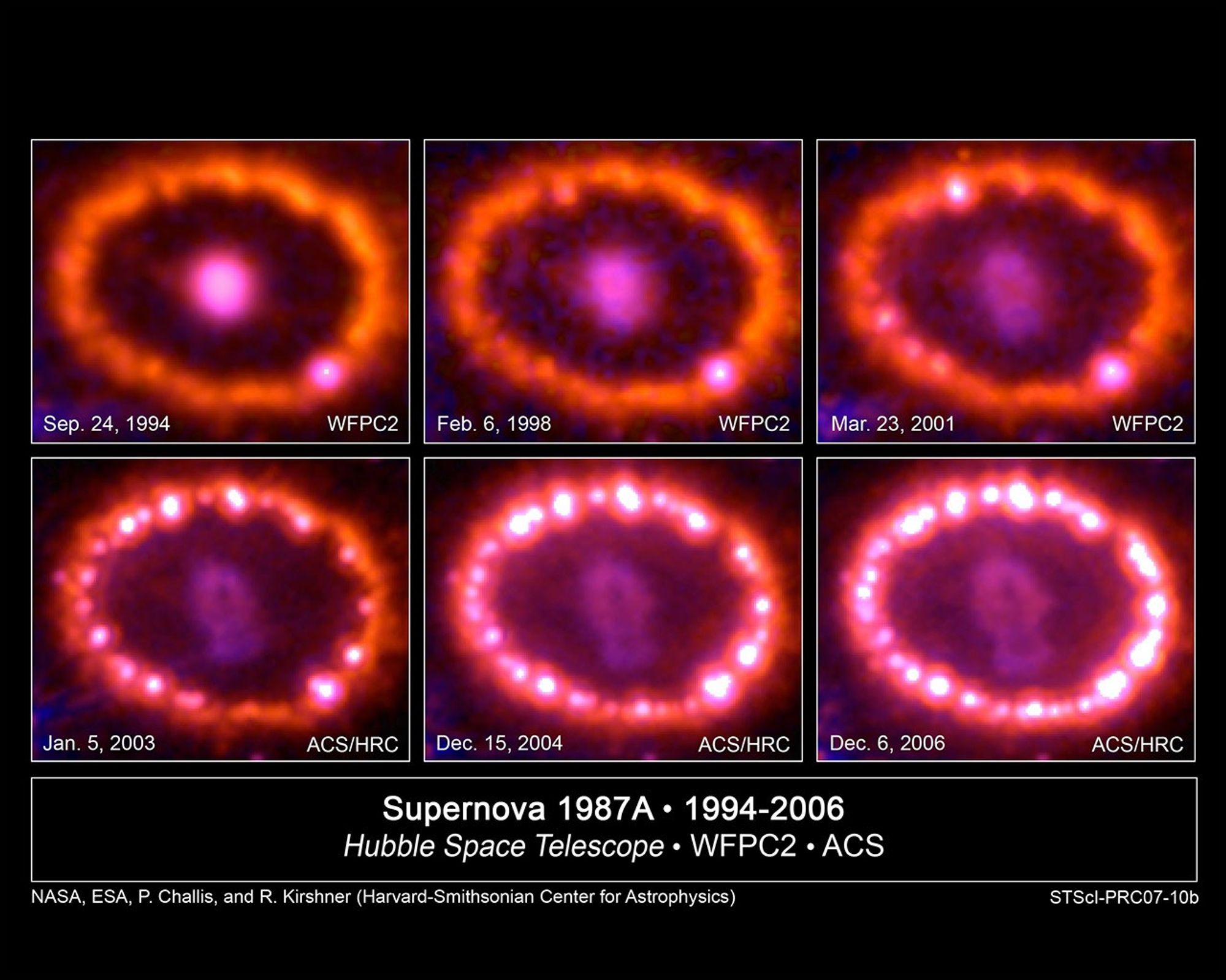 Hubble Images Chronicle the Inner Ring's Light Show