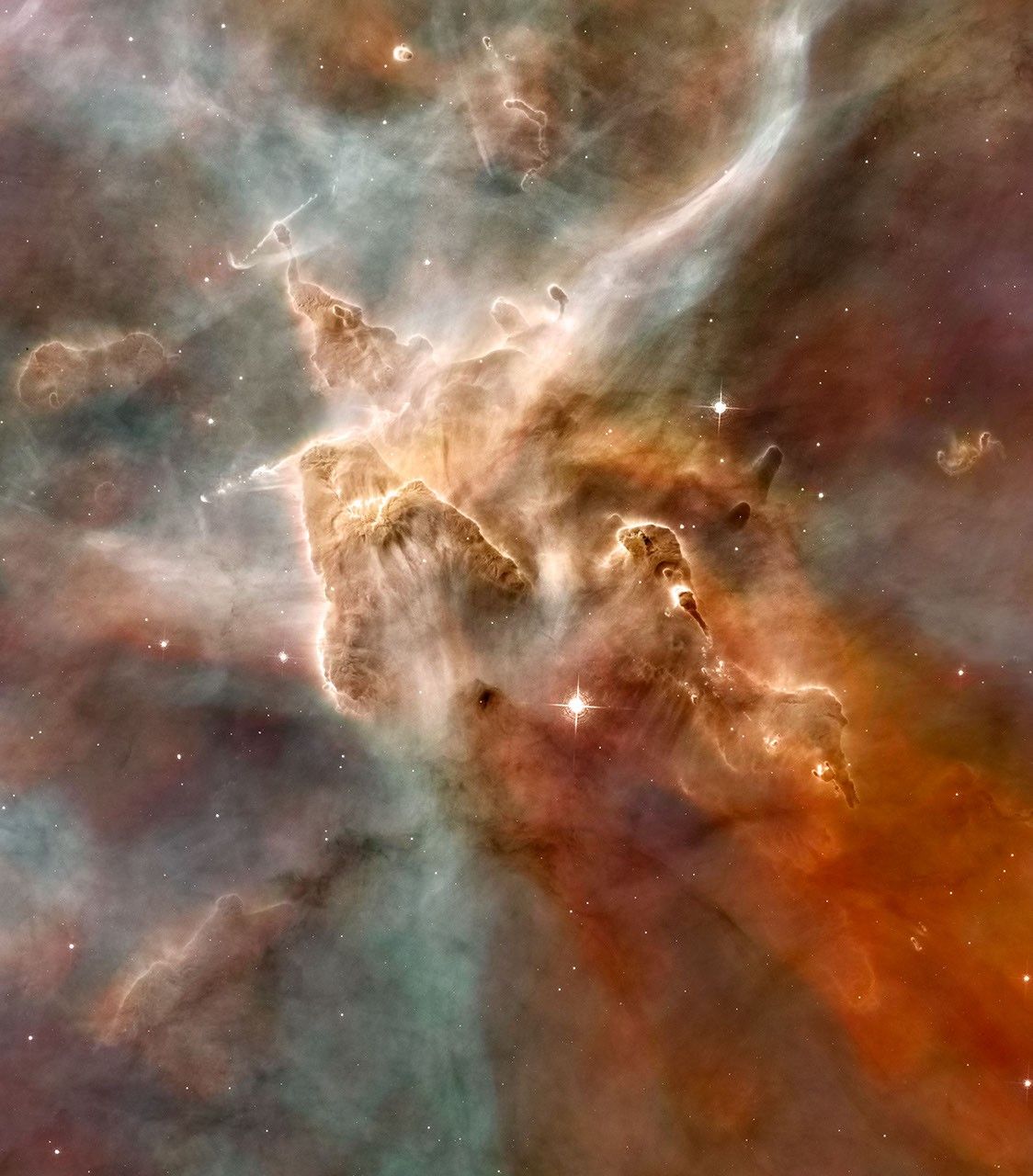 Star-Forming Region in the Carina Nebula: Detail 1