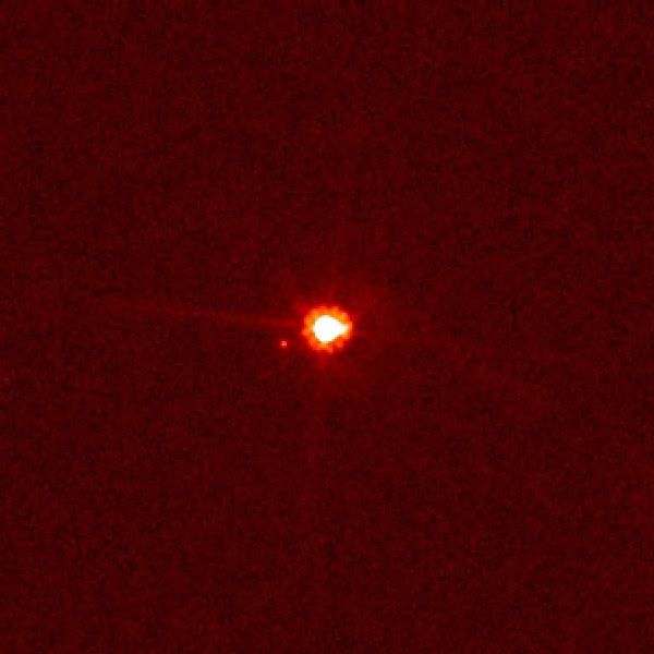 Hubble View of Eris and Dysnomia (Unannotated)