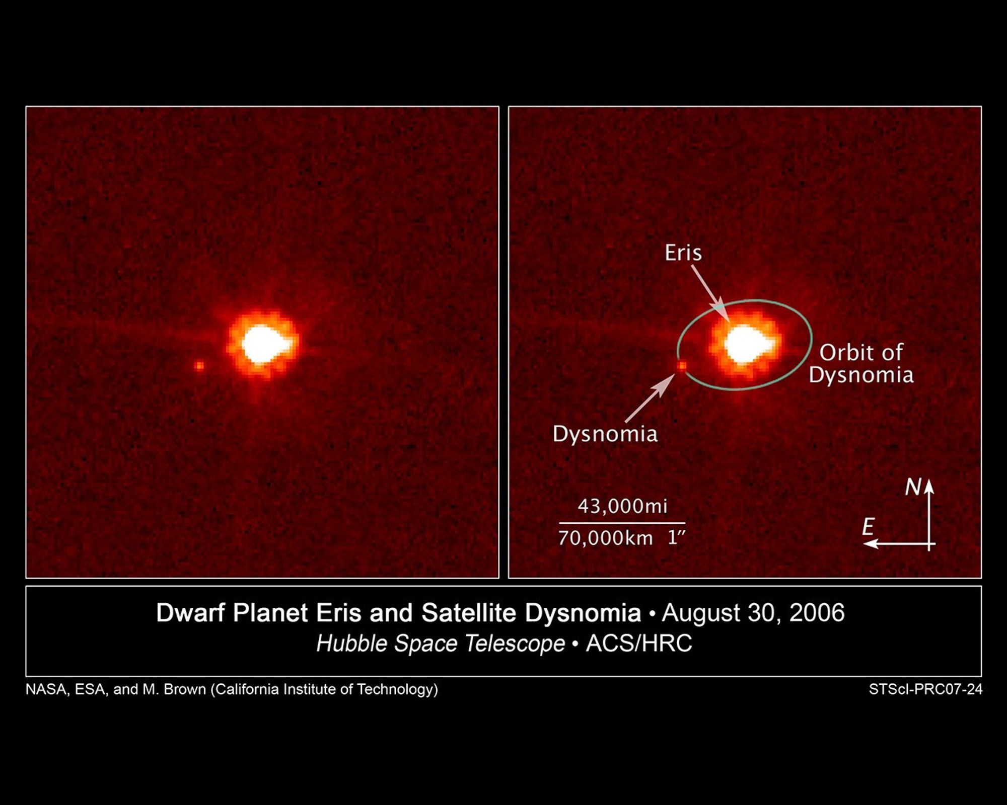 Hubble View of Eris and Dysnomia