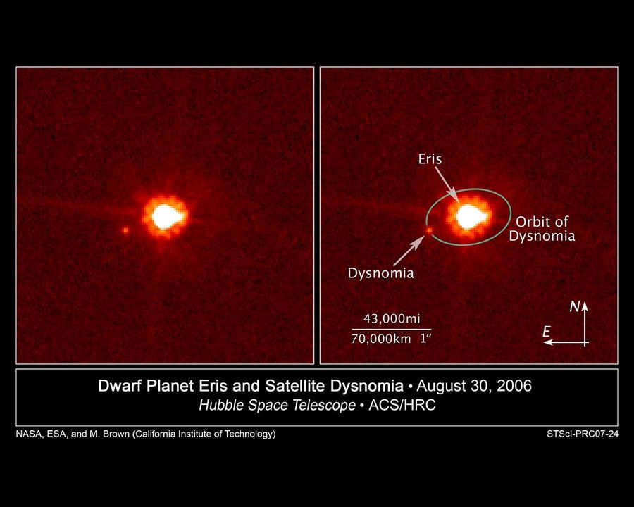 Hubble View of Eris and Dysnomia