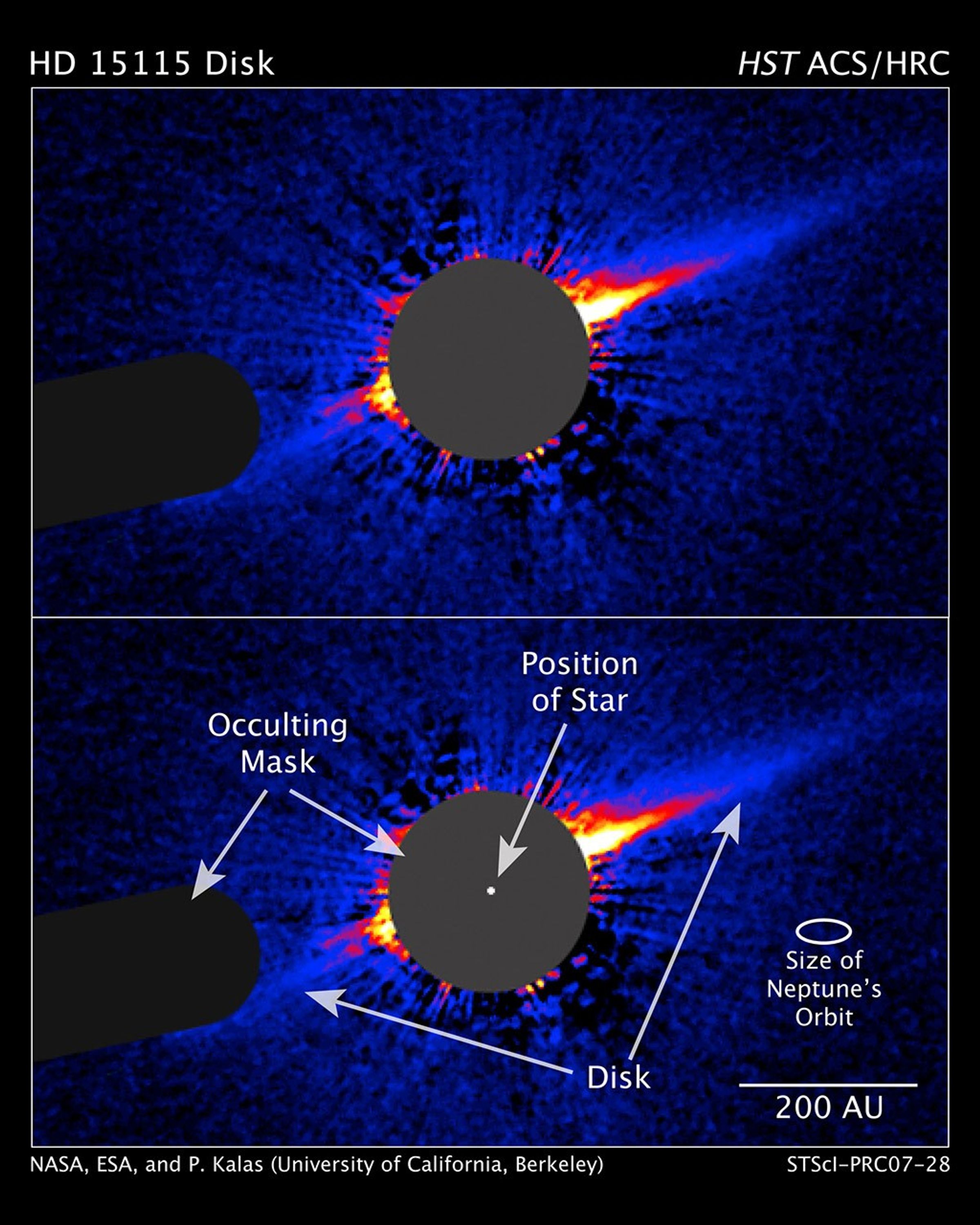 Hubble Reveals Lopsided Debris Disk Around Star