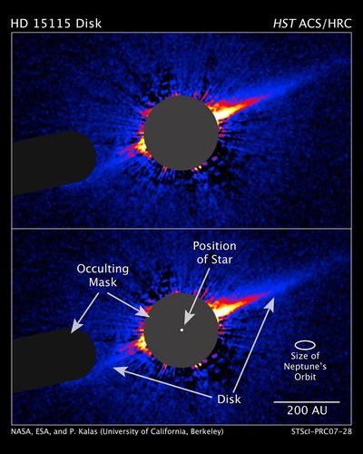 Hubble Reveals Lopsided Debris Disk Around Star