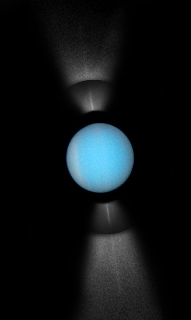 Hubble Captures Full View of Uranus's Rings on Edge: Unannotated